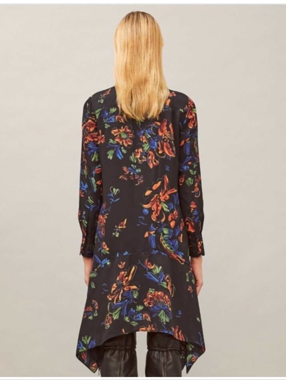 Tory Burch Cora Ruffled Floral Crepe Dress - Picture 3 of 12